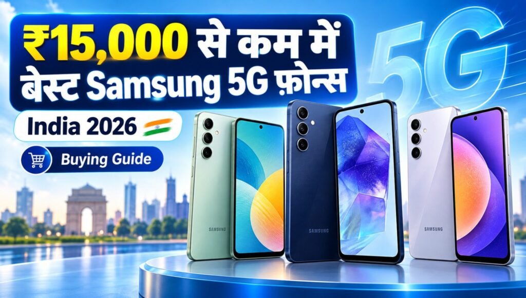 Best Samsung 5G Phones Under ₹15,000 in India 2026 – Price, Camera, Battery & Buying Guide